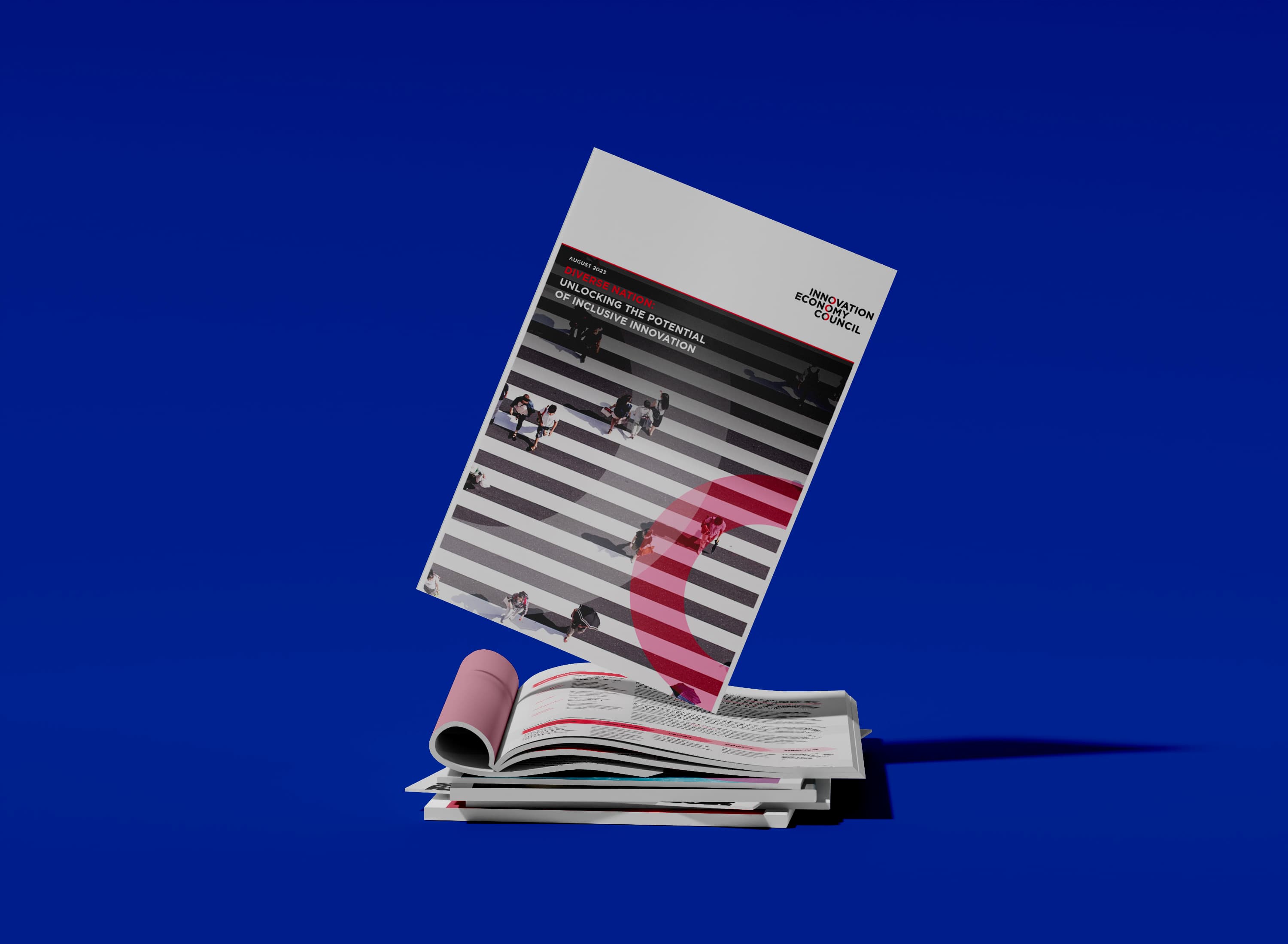 A stack of IEC reports showing the cover and page design